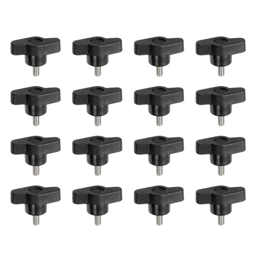 YELARXI Z-förmige Rändelschrauben, 304 Edelstahl, T-Flügelknöpfe, Schrauben, Klemm-T-Kopf, M5 x 12 mm, Gewinde, passend als Ersatz für Handspannknauf, Z-förmig, 16 Stück, Schwarz YELARXI Z-förmige Rändelschrauben, 304 Edelstahl, T-Flügelknöpfe, Schrauben, Klemm-T-Kopf, M5 x 12 mm, Gewinde, passend als Ersatz für Handspannknauf, Z-förmig, 16 Stück, Schwarz von YELARXI