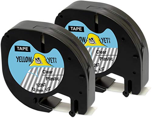 Yellow Yeti 2 Schriftbander 12267 16951 S0721550 schwarz auf transparent, Kunststoff, 12mm x 4m Etikettenband kompatibel für LetraTag LT-100H LT-100T LT-110T QX50 XR XM 2000 Plus Etikettendrucker Yellow Yeti 2 Schriftbander 12267 16951 S0721550 schwarz auf transparent, Kunststoff, 12mm x 4m Etikettenband kompatibel für LetraTag LT-100H LT-100T LT-110T QX50 XR XM 2000 Plus Etikettendrucker von YELLOW YETI