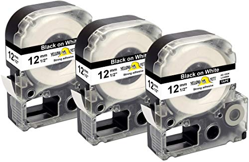 Yellow Yeti 3 Schriftbander LC-4WBN LC-4WBN9 schwarz auf weiß 12mm x 8m kompatibel für Epson LabelWorks LW-300 LW-300L LW-400 LW-500 LW-600P LW-700 LW-900P LW-1000P KingJim Tepra Pro Etikettendrucker Yellow Yeti 3 Schriftbander LC-4WBN LC-4WBN9 schwarz auf weiß 12mm x 8m kompatibel für Epson LabelWorks LW-300 LW-300L LW-400 LW-500 LW-600P LW-700 LW-900P LW-1000P KingJim Tepra Pro Etikettendrucker von YELLOW YETI