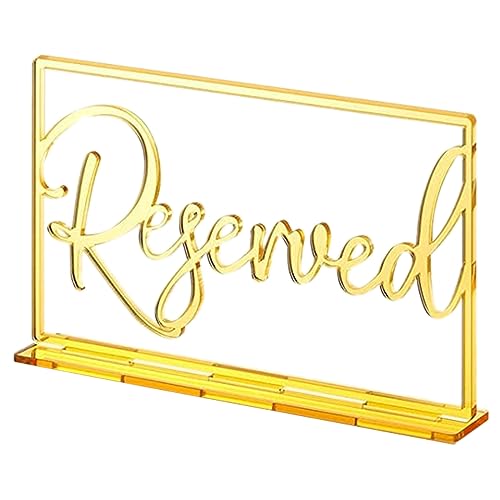 YENVWG Stilvolle goldene Acryl-Tischschilder für Hochzeiten, sicher, stabil, nicht leicht zu brechen oder zu verformen, Sitzplatzreservierung YENVWG Stilvolle goldene Acryl-Tischschilder für Hochzeiten, sicher, stabil, nicht leicht zu brechen oder zu verformen, Sitzplatzreservierung von YENVWG