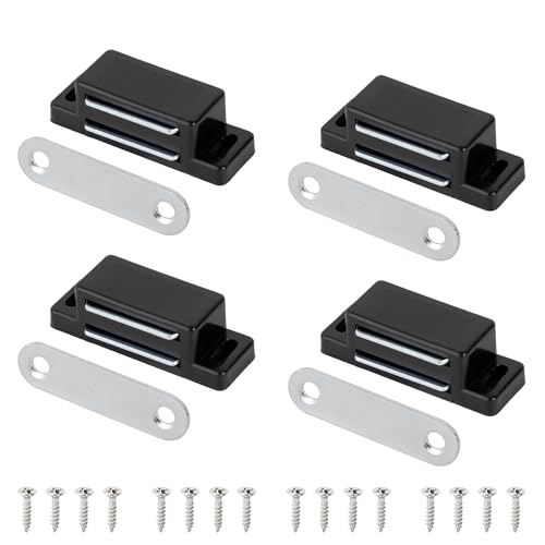 Schrank Küchenmöbel Magnetische Schranktürverriegelung Verschlüsse Weißer Kunststoff Starker Leistungsstarker Magnetverschluss(5407B black 4pcs) von YEPENG