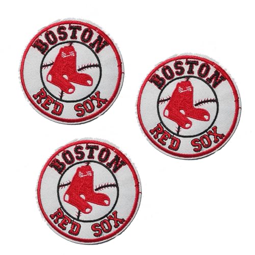 Yerchic Red Sox Aufnäher zum Aufbügeln oder Aufnähen, bestickter Kreis-Aufnäher für Jacken, Hemden, Jeans, Rucksack, Nähen, Dekorieren, Basteln, 7,6 cm Yerchic Red Sox Aufnäher zum Aufbügeln oder Aufnähen, bestickter Kreis-Aufnäher für Jacken, Hemden, Jeans, Rucksack, Nähen, Dekorieren, Basteln, 7,6 cm von YERCHIC