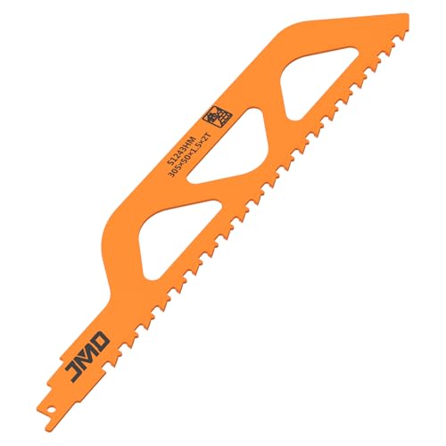 Säbelsägeblatt, Sägeblatt 305mm, Hartmetallstahl für Porenbeton, Holz, Metall, Ziegel, Beton, Professional Sägeblätter Säbelsäge (12inch - L305mm x B50m x T1,5mm, 1 Stück) von YERENCY