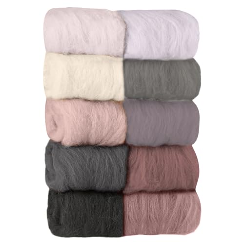 Wolle Zum Filzen Filzwolle10 Farben Je 10 GrammFilzwolle Trockenfilzen MärchenwolleWolle Roving Garn Naturfaser Wollenadelfilzen wolle nadelfilzen startersetfür Starter DIY Wolle Handwerk Wolle Zum Filzen Filzwolle10 Farben Je 10 GrammFilzwolle Trockenfilzen MärchenwolleWolle Roving Garn Naturfaser Wollenadelfilzen wolle nadelfilzen startersetfür Starter DIY Wolle Handwerk von YESTARTDS