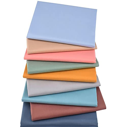 YETGFBH Bügelvlies,Bügelflies 9 Teile/Satz 50x50 / 40 cm Mischfarbe Baumwollstoff Interlinings & Auskleidung Eisen beim Nähen Patchwork Reine Farbe Klebstoff Tuch(50x40cm) von YETGFBH