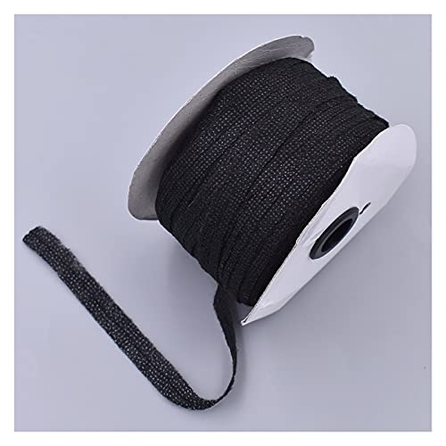 YETGFBH Bügelvlies,Vlieseline 100 Meter weiß schwarz Farbe vlies gewebe schmelzbare einseitige klebstoff klebebandeinheit Tuch DIY nähen zubehör(Black) von YETGFBH