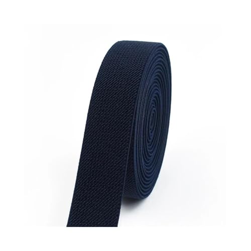 3/5 Meter, 10–50 mm elastische Bänder für Hosen, Taille, Gummiband, Stretch-Gurtband, Gürtel, DIY, Unterwäsche, Kleidung, Nähzubehör (Nblau, 5 Meter _ 25 mm) von YETONADO