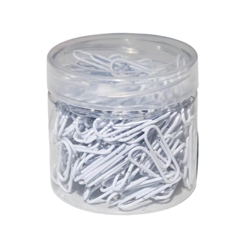 Büroklammern, Notizbuch, Lesezeichen, rostfrei, Büroklammern, Dokumenten-Organisation, für Büro, Schule, Zubehör, Weiß, 200 Stück Büroklammern, Notizbuch, Lesezeichen, rostfrei, Büroklammern, Dokumenten-Organisation, für Büro, Schule, Zubehör, Weiß, 200 Stück von YETONADO