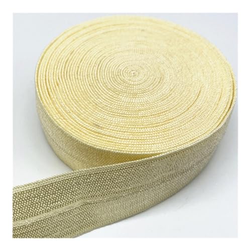 Elastisches Band, 15 mm, 20 mm, 25 mm, elastisches Band zum Nähen, Spitzenbesatz, Taillenband, Kleidungszubehör (Elfenbein, 4,5 m _ 15 mm) von YETONADO
