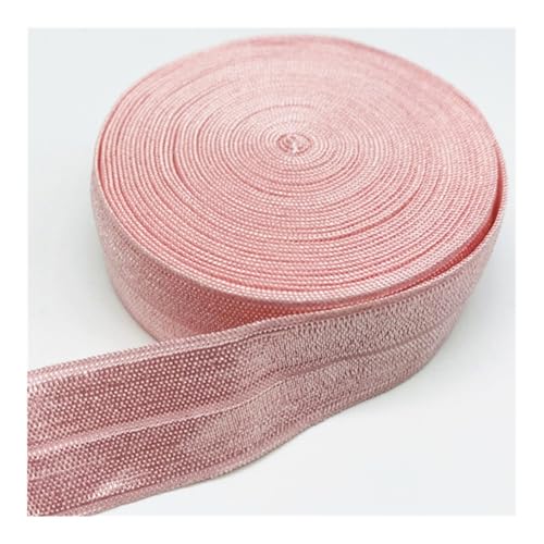 Elastisches Band, 15 mm, 20 mm, 25 mm, zum Nähen, Spitzenbesatz, Taillenband, Kleidungszubehör (Rosa, 4,5 m _ 15 mm) von YETONADO