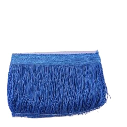 Fransenborte aus Seide, 15 cm, Quaste, Spitze für Latein-Tanzkleid, Nähvorhang, 9 m (dunkelgrau) von YETONADO