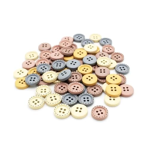 Holzknöpfe für Kleidung, Handarbeiten, Scrapbooking, dekorative Holzknöpfe zum Basteln, DIY-Zubehör, 50 Stück, 15 mm von YETONADO