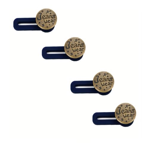 Hosenverlängerungsknöpfe, Bund für Jeans, Kragen, Manschetten, kein Nähen, einziehbare Metallknöpfe (4 Stück K-Stil) von YETONADO