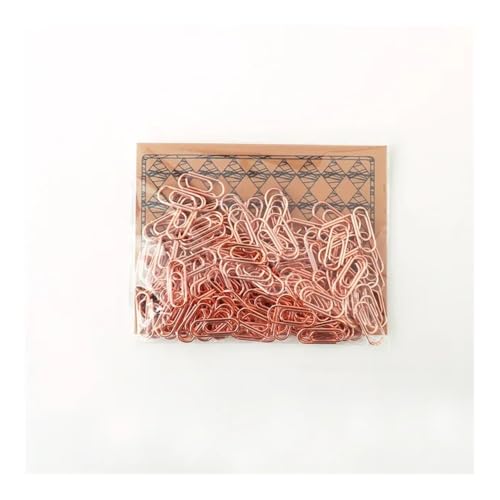 Mini-Herz-Clips, goldfarben, rotgoldfarben, Lesezeichen, Bürozubehör, Büroklammern, Patchwork-Clips (Roségold, ohne Herz), 50 Stück von YETONADO