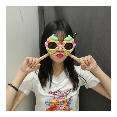 YETONADO 1 x lustige verrückte Partybrille Sonnenbrille Zubehör Kostüm Party Karneval Brille Event Dekoration Zubehör (8) von YETONADO