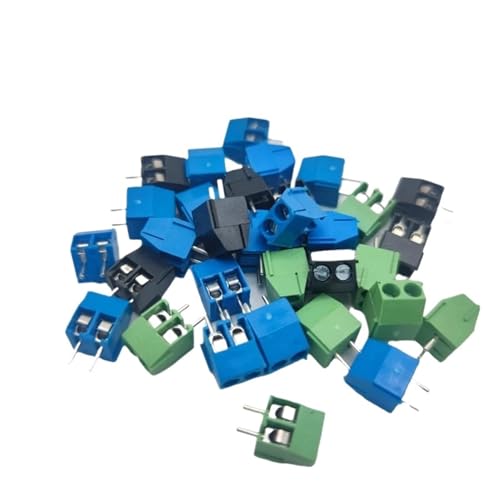 50 stücke 2 p 3 p 3,5mm 300 v 10A Pitch 2 3 Pin Spliceable Plug-in Schraubklemmenblock-anschluss(Blue,3P) von YEUBXDJ