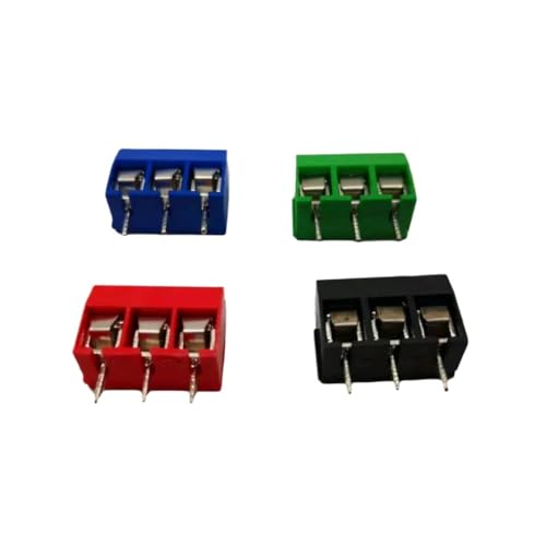 500 STÜCKE K-F301-3P Splice Schraube Typ Abstand 5,0 Terminal Pin K-F301 Rot/Blau/Grün/Schwarz K-F301 5,0mm Stecker(Blue,Copper feet) von YEUBXDJ