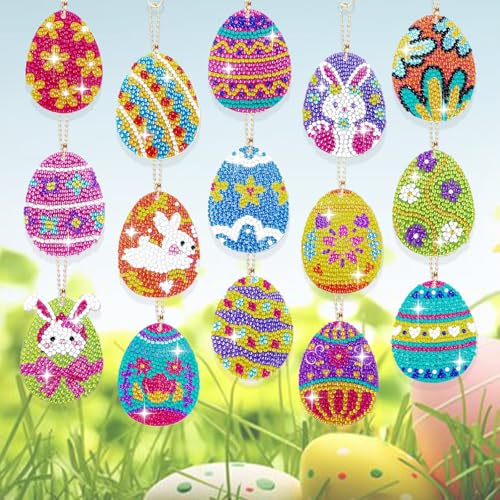 YEWCEP 15 Stück Diamond Painting Ostern Set – Filigrane Muster, Kinderfreundlich & ideal für Osterdekoration – DIY Geschenk mit 5.5x7 cm Ostereiern, Strasssteine & Werkzeug YEWCEP 15 Stück Diamond Painting Ostern Set – Filigrane Muster, Kinderfreundlich & ideal für Osterdekoration – DIY Geschenk mit 5.5x7 cm Ostereiern, Strasssteine & Werkzeug von YEWCEP