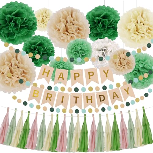 Salbeigrün und Retro Rosa Happy Birthday Party Dekorationen Olivgrün Seidenpapier Pompons Beige Papierfächer Laternen Quaste Girlande Banner Neutral Geburtstag Dekorationen für Brautdusche Hochzeit Salbeigrün und Retro Rosa Happy Birthday Party Dekorationen Olivgrün Seidenpapier Pompons Beige Papierfächer Laternen Quaste Girlande Banner Neutral Geburtstag Dekorationen für Brautdusche Hochzeit von YEXEXINM