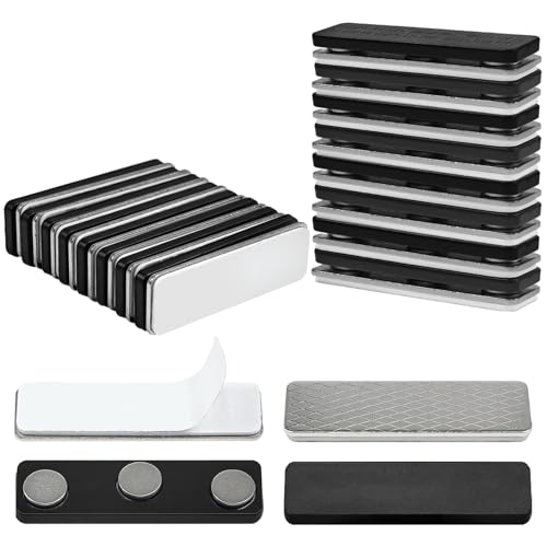 YEXEXINM 16 Paar Magnetischer Vorhangverschluss, Verdunkelungsrollo Zubehö mit 3 Neodym Magnete, Vorhang Magnete mit Kleber Vorhangmagnete Clips für Fensterrollos, Namensschilder, Halter von YEXEXINM