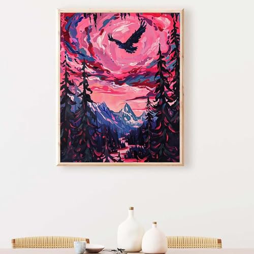 Abstrakt Diamond Painting, Diamond Painting Erwachsene Farbe Diamant Malerei DIY Runden Steine Kristall Kunst Bastelnset Erwachsene Anfänger Set, zur Zimmer Wanddeko, Geschenke 50x65cm PJY9 7-W von YEYUMEOZ