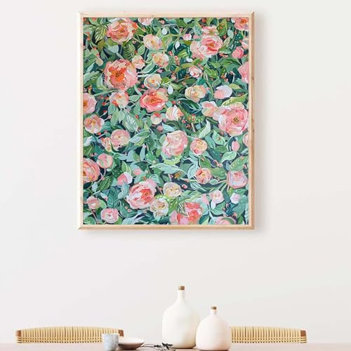 Blume Diamond Painting, Diamond Painting Erwachsene Rosa Diamant Malerei DIY Runden Steine Kristall Kunst Bastelnset Erwachsene Anfänger Set, zur Zimmer Wanddeko, Geschenke (80x100cm) PJY9 Q-K von YEYUMEOZ