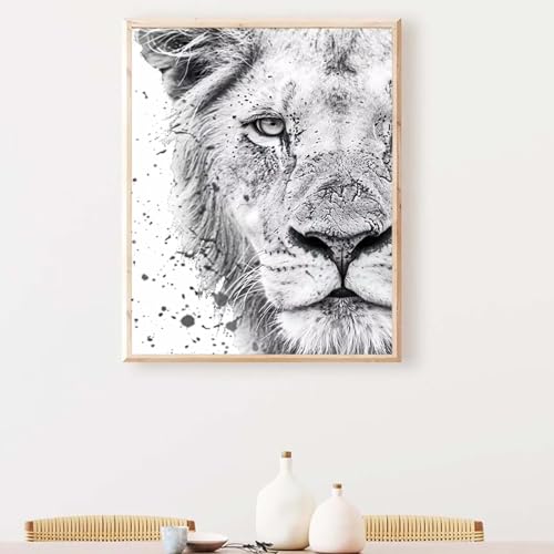 Diamond Painting Erwachsene Abstrakt Diamond Painting Zubehör Schwarz, DIY Runden Steine Mosaikherstellung Basteln Erwachsene Anfänger Set für Heim Schlafzimmer Wohnzimmer, Geschenke 40x50cm PJY3 J-0 von YEYUMEOZ
