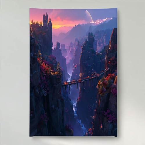 Diamond Painting Erwachsene Berg 5D DIY Diamant Painting Bilder für Kinder Anfänger, Runde Full Drill Landschaft, Mosaikherstellung Bastelset für Haus Wanddekoration Geschenke 30x40cm PjY843 5-1 von YEYUMEOZ