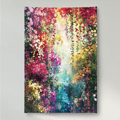 Diamond Painting Erwachsene Blume 5D DIY Diamant Painting Bilder für Kinder Anfänger, Runde Full Drill Blumen, Mosaikherstellung Bastelset für Haus Wanddekoration Geschenke 30x40cm PjY795 5-W von YEYUMEOZ
