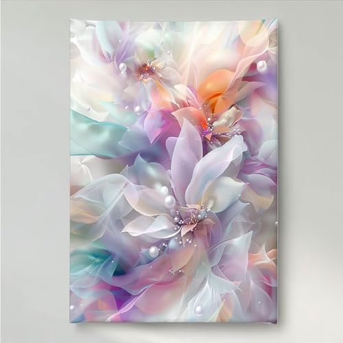 Diamond Painting Erwachsene Blume 5D DIY Diamant Painting Bilder für Kinder Anfänger, Runde Full Drill Blumen, Mosaikherstellung Bastelset für Haus Wanddekoration Geschenke 30x40cm PjY953 X-K von YEYUMEOZ