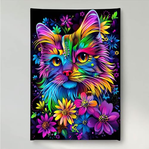 Diamond Painting Erwachsene Blume 5D DIY Diamant Painting Bilder für Kinder Anfänger, Runde Full Drill Katze, Mosaikherstellung Bastelset für Haus Wanddekoration Geschenke 80 x 100cm PjY769 B-6 Diamond Painting Erwachsene Blume 5D DIY Diamant Painting Bilder für Kinder Anfänger, Runde Full Drill Katze, Mosaikherstellung Bastelset für Haus Wanddekoration Geschenke 80 x 100cm PjY769 B-6 von YEYUMEOZ