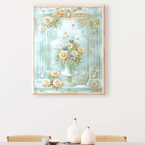 Diamond Painting Erwachsene Blume Diamond Painting Zubehör Rose, DIY Runden Steine Mosaikherstellung Basteln Erwachsene Anfänger Set für Heim Schlafzimmer Wohnzimmer, Geschenke 90 x 120cm PJY8 9-S Diamond Painting Erwachsene Blume Diamond Painting Zubehör Rose, DIY Runden Steine Mosaikherstellung Basteln Erwachsene Anfänger Set für Heim Schlafzimmer Wohnzimmer, Geschenke 90 x 120cm PJY8 9-S von YEYUMEOZ