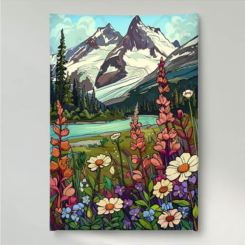 Diamond Painting Erwachsene Blumen 5D DIY Diamant Painting Bilder für Kinder Anfänger, Runde Full Drill Blume, Mosaikherstellung Bastelset für Haus Wanddekoration Geschenke 40x50cm PjY783 5-0 von YEYUMEOZ