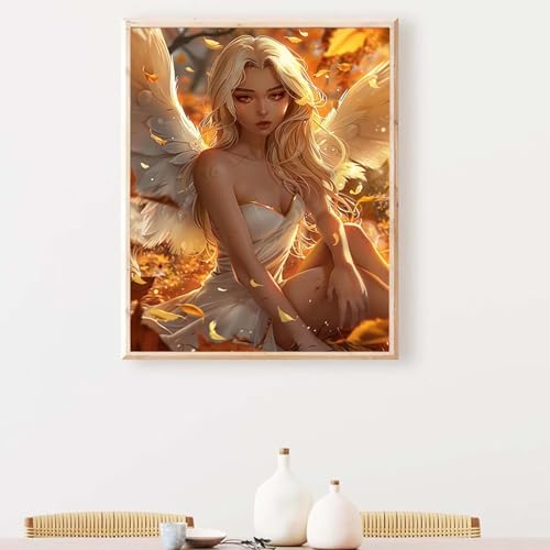 Diamond Painting Erwachsene Frau Diamond Painting Zubehör Gelb, DIY Runden Steine Mosaikherstellung Basteln Erwachsene Anfänger Set für Heim Schlafzimmer Deko Wohnzimmer, Geschenke (90x120cm) PJY8 3-6 von YEYUMEOZ