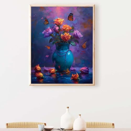 Diamond Painting Erwachsene Frau Diamond Painting Zubehör Gelb, DIY Runden Steine Mosaikherstellung Basteln Erwachsene Anfänger Set für Heim Schlafzimmer Deko Wohnzimmer, Geschenke 40x50CM PJY3 F-2 von YEYUMEOZ