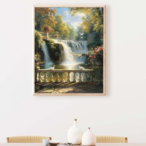 Diamond Painting Erwachsene Landschaft Diamond Painting Zubehör Baum, DIY Runden Steine Mosaikherstellung Basteln Erwachsene Anfänger Set für Schlafzimmer Wohnzimmer, Geschenke (90x120cm) PJY8 T-0 von YEYUMEOZ