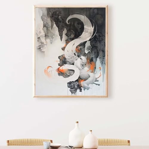 Diamond Painting Erwachsene Tier Diamond Painting Zubehör Katze, DIY Runden Steine Mosaikherstellung Basteln Erwachsene Anfänger Set für Heim Schlafzimmer Wohnzimmer, Geschenke (90x120cm) PJY8 6-2 von YEYUMEOZ