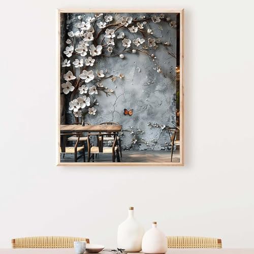 Diamond Painting Erwachsene Tier Diamond Painting Zubehör Schmetterling, DIY Runden Steine Mosaikherstellung Basteln Erwachsene Anfänger Set für Schlafzimmer Wohnzimmer, Geschenke (30x40cm) PJY2 S-P von YEYUMEOZ