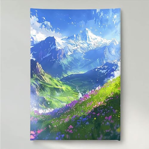 YEYUMEOZ Diamond Painting Berg Blume Diamant Painting Bilder Kit für Kinder Erwachsene, DIY Crystal Strass Stickerei Diamant Malerei Kit, Home Büro Wall Dekoration Wanddeko 60 x 80 cm PjY6794 7-L YEYUMEOZ Diamond Painting Berg Blume Diamant Painting Bilder Kit für Kinder Erwachsene, DIY Crystal Strass Stickerei Diamant Malerei Kit, Home Büro Wall Dekoration Wanddeko 60 x 80 cm PjY6794 7-L von YEYUMEOZ