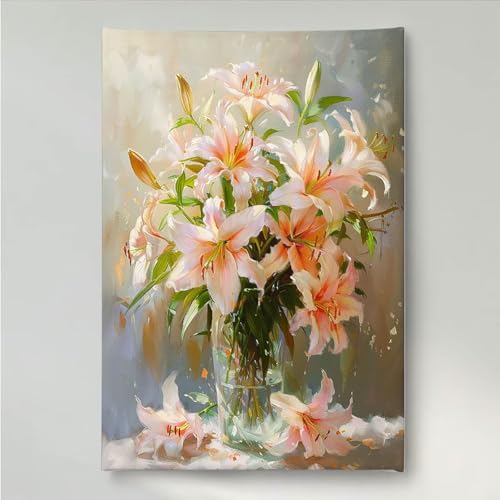 YEYUMEOZ Diamond Painting Blume Blumen Diamant Painting Bilder Kit für Kinder Erwachsene, DIY Crystal Strass Stickerei Diamant Malerei Kit, Home Büro Wall Dekoration Wanddeko 40 x 50 cm PjY728 5-1 von YEYUMEOZ