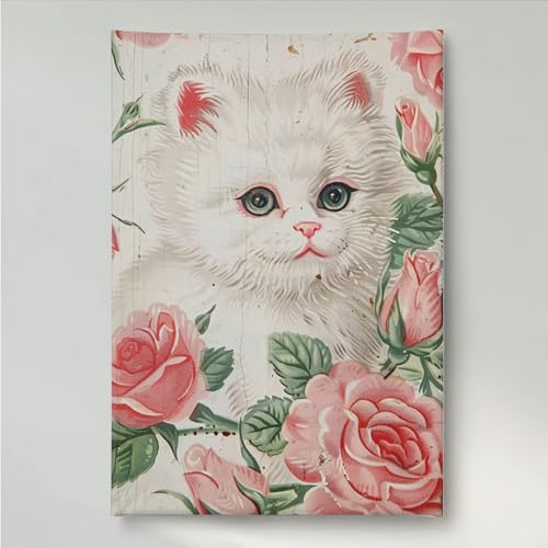 YEYUMEOZ Diamond Painting Blume Katze Diamant Painting Bilder Kit für Kinder Erwachsene, DIY Crystal Strass Stickerei Diamant Malerei Kit, Home Büro Wall Dekoration Wanddeko 50x65cm PjY6872 M-A YEYUMEOZ Diamond Painting Blume Katze Diamant Painting Bilder Kit für Kinder Erwachsene, DIY Crystal Strass Stickerei Diamant Malerei Kit, Home Büro Wall Dekoration Wanddeko 50x65cm PjY6872 M-A von YEYUMEOZ