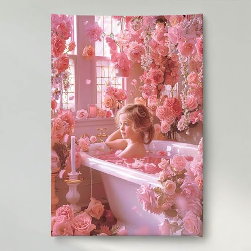 YEYUMEOZ Diamond Painting Blumen Blume Diamant Painting Bilder Kit für Kinder Erwachsene, DIY Crystal Strass Stickerei Diamant Malerei Kit, Home Büro Wall Dekoration Wanddeko 70x95cm PjY6374 P-F von YEYUMEOZ