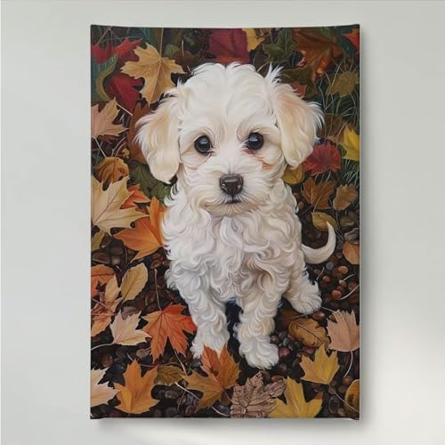 YEYUMEOZ Diamond Painting Erwachsene Hund 5D DIY Diamant Painting Bilder für Kinder Anfänger, Runde Full Drill Tier, Mosaikherstellung Bastelset für Haus Wanddekoration Geschenke 30x40cm PjY1075 1-8 von YEYUMEOZ