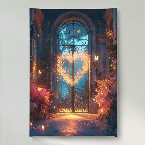 YEYUMEOZ Diamond Painting Erwachsene Liebe 5D DIY Diamant Painting Bilder für Kinder Anfänger, Runde Full Drill Haus, Mosaikherstellung Bastelset für Haus Wanddekoration Geschenke 30x40cm PjY965 M-X von YEYUMEOZ