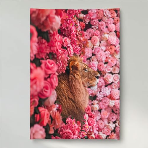 YEYUMEOZ Diamond Painting Erwachsene LöWe 5D DIY Diamant Painting Bilder für Kinder Anfänger, Runde Full Drill Blume, Mosaikherstellung Bastelset für Haus Wanddekoration Geschenke 70x95cm PjY6545 R-V YEYUMEOZ Diamond Painting Erwachsene LöWe 5D DIY Diamant Painting Bilder für Kinder Anfänger, Runde Full Drill Blume, Mosaikherstellung Bastelset für Haus Wanddekoration Geschenke 70x95cm PjY6545 R-V von YEYUMEOZ