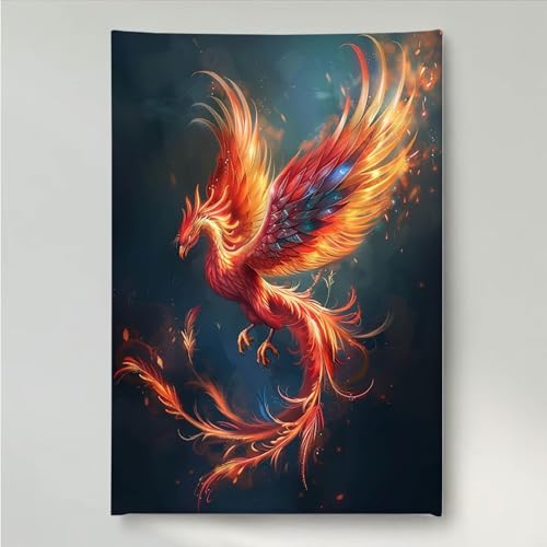 YEYUMEOZ Diamond Painting Vogel Tier Diamant Painting Bilder Kit für Kinder Erwachsene, DIY Crystal Strass Stickerei Diamant Malerei Kit, Home Büro Wall Dekoration Wanddeko 40x50cm PjY820 G-R von YEYUMEOZ