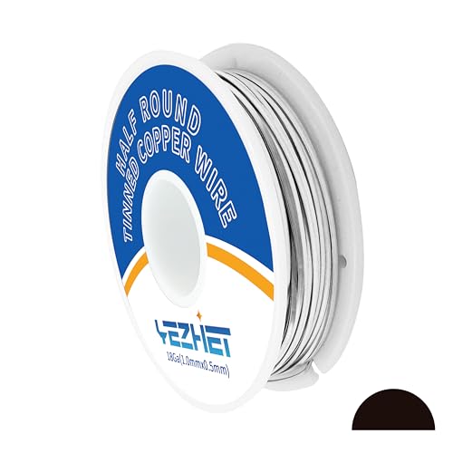 Halbrunder verzinnter Kupferdraht zur Schmuckherstellung, 1,0 mm x 0,5 mm, Perlendraht, 100 g Spule, 2,4 m Halbrunder verzinnter Kupferdraht zur Schmuckherstellung, 1,0 mm x 0,5 mm, Perlendraht, 100 g Spule, 2,4 m von YEZHET