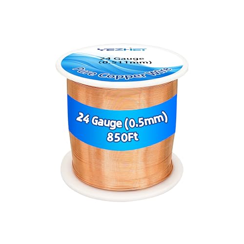 Solider weicher Kupferdraht, 24 Gauge, 250 m, 453 g, für Elektrokultur-Gartenpflanzen, blanker reiner Kupferdraht, Schmuckherstellung, Handwerk Solider weicher Kupferdraht, 24 Gauge, 250 m, 453 g, für Elektrokultur-Gartenpflanzen, blanker reiner Kupferdraht, Schmuckherstellung, Handwerk von YEZHET