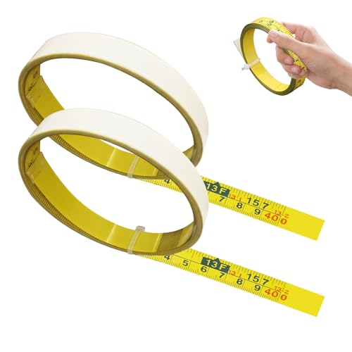 Selbstklebendes Maßband, imperiales und metrisches Maßband, Aufkleber-Lineal, Werkbank-Lineal für Holzbearbeitung, Säge, Zeichentisch, 400 cm, Gelb, 2 Stück Selbstklebendes Maßband, imperiales und metrisches Maßband, Aufkleber-Lineal, Werkbank-Lineal für Holzbearbeitung, Säge, Zeichentisch, 400 cm, Gelb, 2 Stück von YFANITI