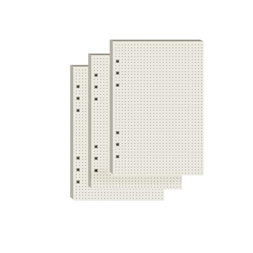 YFLeomry 180 Blätter A5 Gepunktet Papier 3 Packungen Ringbuch Nachfüllbar 6 Lochung Ringbuch Notizbuch Nachfüllpapier Nachfüllbare für Notizbuch Tagbuch(21x14,5 cm) von YFLeomry